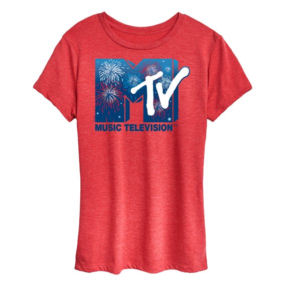 MTV - Fireworks Logo  - Women's Short Sleeve Graphic T-Shirt