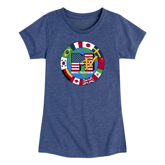 MTV - Flags MTV - Girls Toddler And Youth Short Sleeve T-Shirt