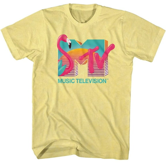 MTV Flamingo Yellow Heather T-Shirt