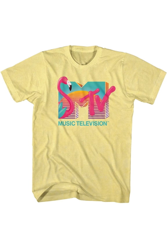 MTV Flamingo Yellow Heather T-Shirt