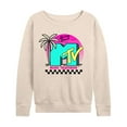 thumbnail image 1 of MTV - Fluorescent Spring Break Beach Front MTV Logo - Women's Lightweight French Terry Long Sleeve Shirt, 1 of 4