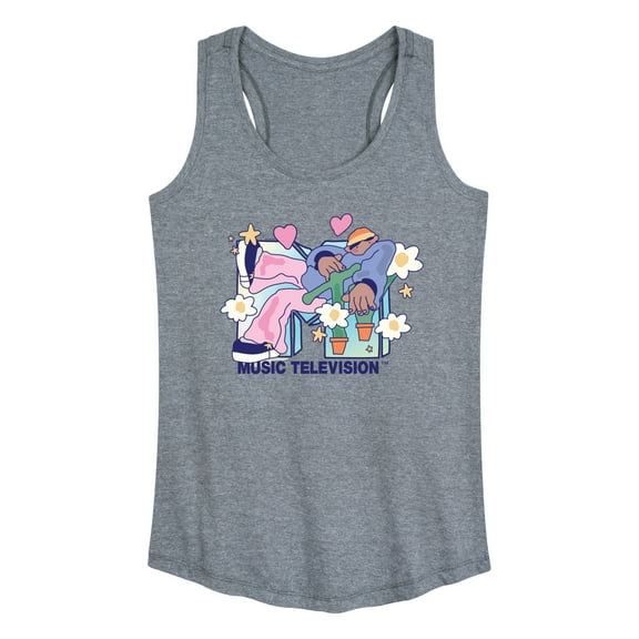 MTV - Funky Flower Dude  - Women's Racerback Tank Top