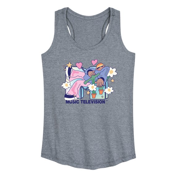 MTV - Funky Flower Dude - Women's Racerback Tank Top
