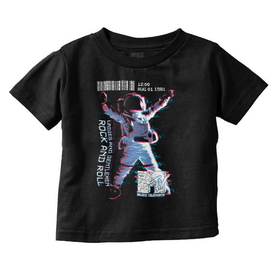 MTV Glitch Rock and Roll Moon Man Toddler Boy Girl T Shirt Infant Toddler Brisco Brands 24M