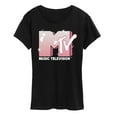 thumbnail image 1 of MTV - Glitter Logo  - Women's Short Sleeve Graphic T-Shirt, 1 of 4