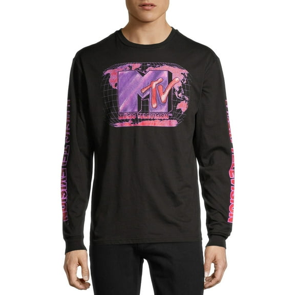 MTV Global Domination Men's and Big Men's Long Sleeve Graphic T-shirt