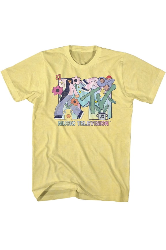 MTV Gradient Yellow Heather T-Shirt