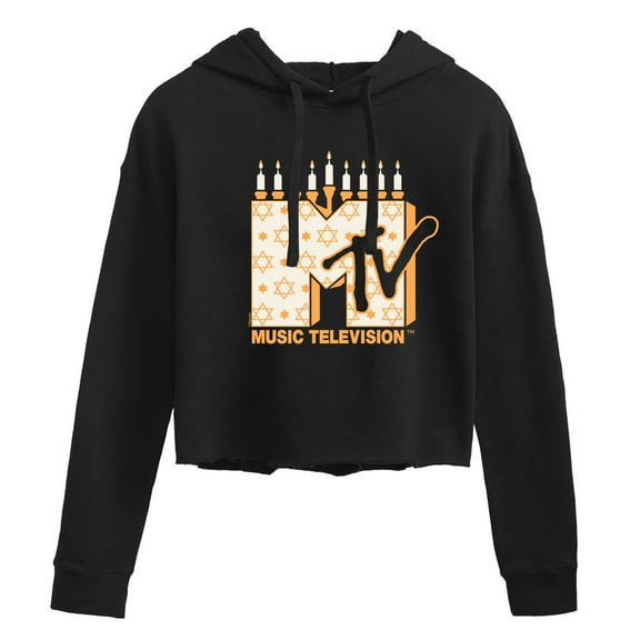 MTV - Hanukkah - Juniors Cropped Pullover Hoodie