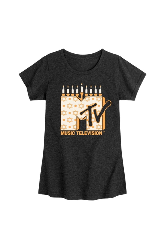 - Hanukkah Logo - Toddler & Youth Girls Short Sleeve Graphic T-Shirt