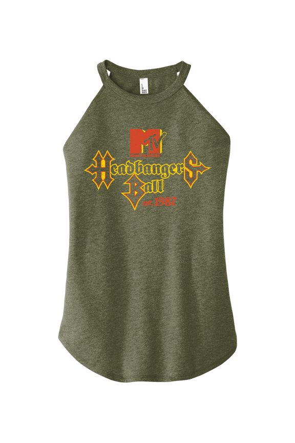 MTV - Headbangers Ball 1987 - Juniors High Neck Tank Top