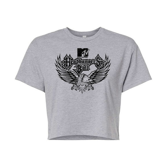 MTV - Headbangers Ball Eagle - Juniors Cropped Cotton Blend T-Shirt