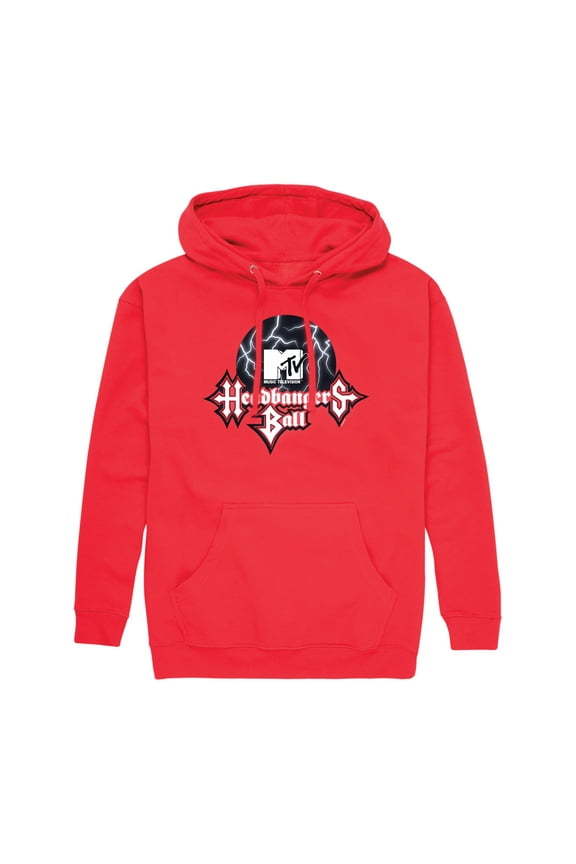 - Headbangers Ball Lightning - Men's Pullover Hooded Fleece Sweatshirt