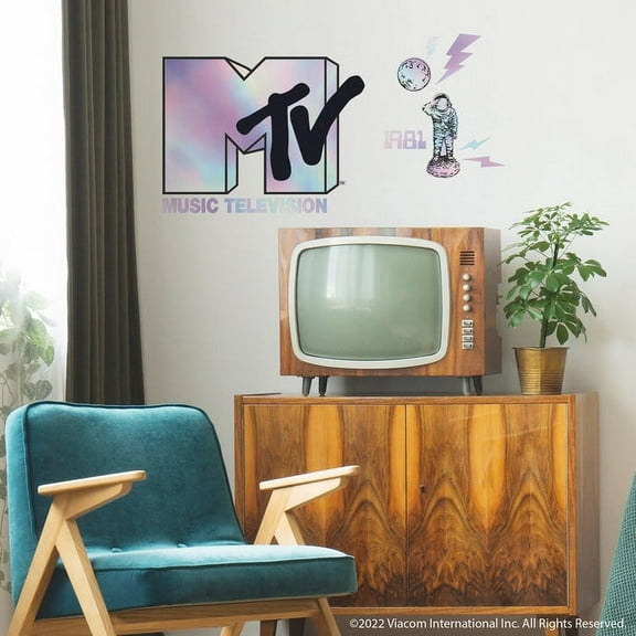 MTV Holographic Peel And Stick Giant Wall Decals