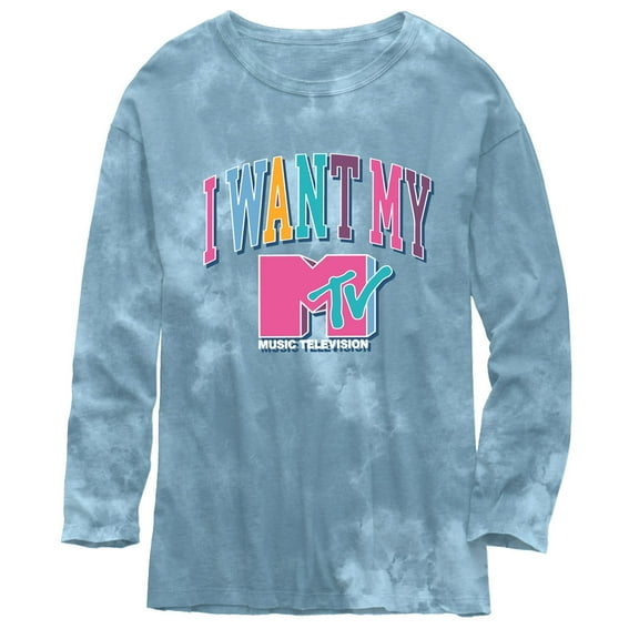 MTV - I Want Juniors Tie Dye Long Sleeve T Shirt