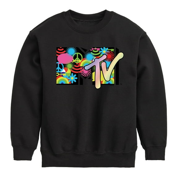 MTV - Icon Collage Logo - Toddler & Youth Crewneck Fleece Sweatshirt