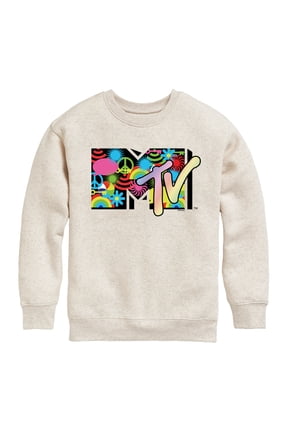 - Icon Collage Logo Graphic Long Sleeve Fleece Sweatshirt