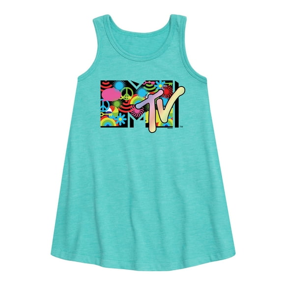 MTV - Icon Collage Logo - Toddler & Youth Girls A-line Dress