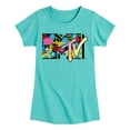 thumbnail image 1 of MTV - Icon Collage Logo - Toddler & Youth Girls Short Sleeve Graphic T-Shirt, 1 of 4