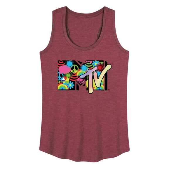 MTV - Icon Collage Logo  - Women's Racerback Tank Top