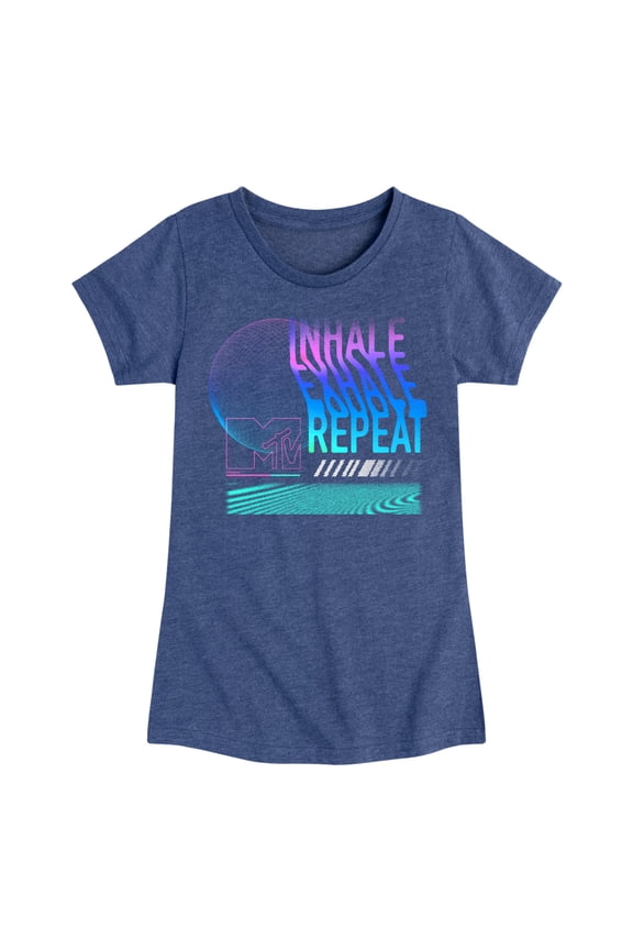 - Inhale Exhale - Toddler & Youth Girls Short Sleeve Graphic T-Shirt