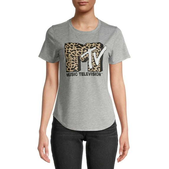 MTV Juniors Animal Print Graphic T-Shirt