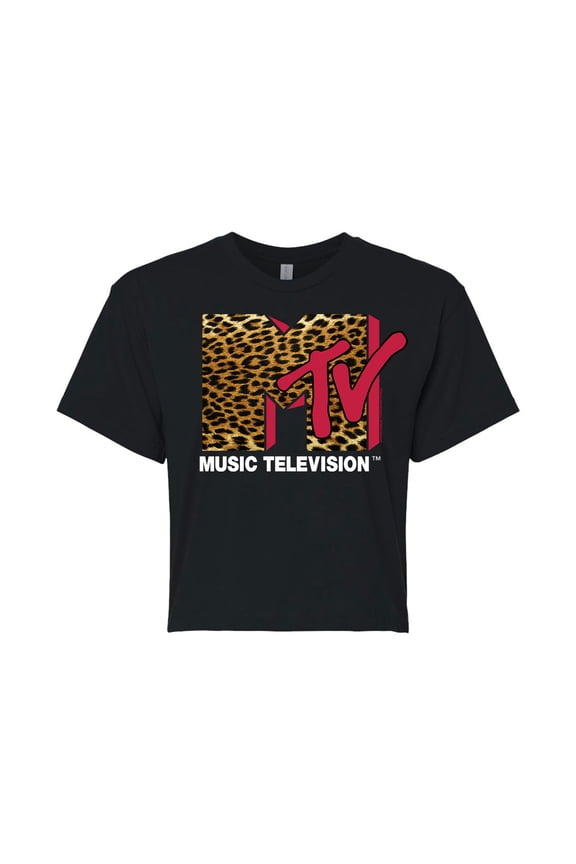 - Leopard Logo - Juniors Cropped Tee