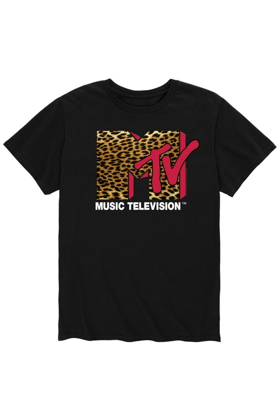 - Leopard MTV Logo - Men's Short Sleeve Graphic T-Shirt