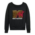 thumbnail image 1 of MTV - Leopard MTV Logo - Women's Lightweight French Terry Long Sleeve Shirt, 1 of 4