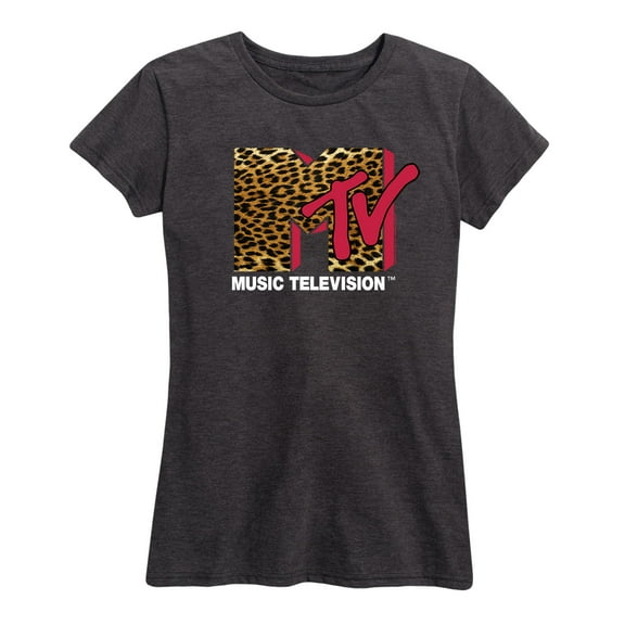 MTV - Leopard MTV Logo - Women's Short Sleeve Graphic T-Shirt
