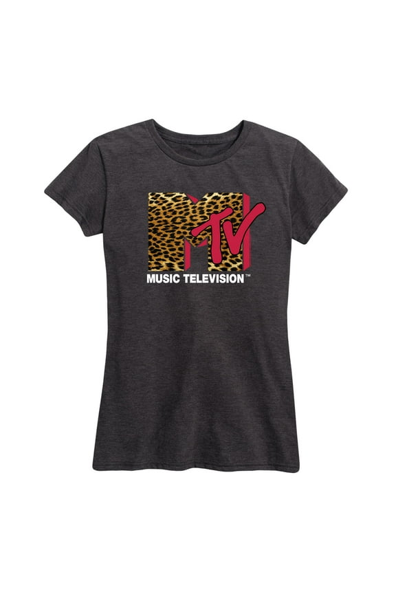 - Leopard MTV Logo - Women's Short Sleeve Graphic T-Shirt