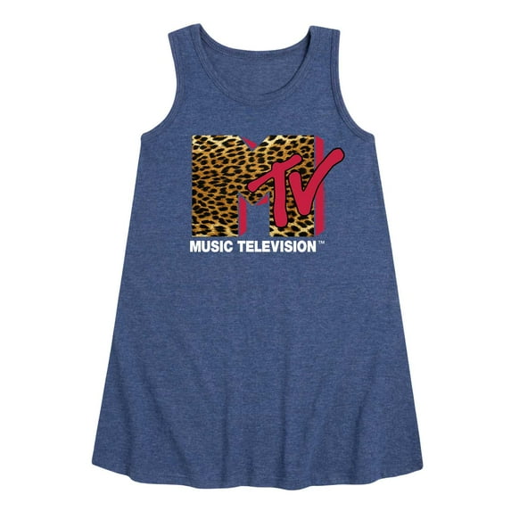 MTV - Leopard Print MTV - Girls A-line Dress