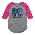 thumbnail image 1 of MTV - Leopard Print MTV - Girls Shirt Tail Raglan, 1 of 3