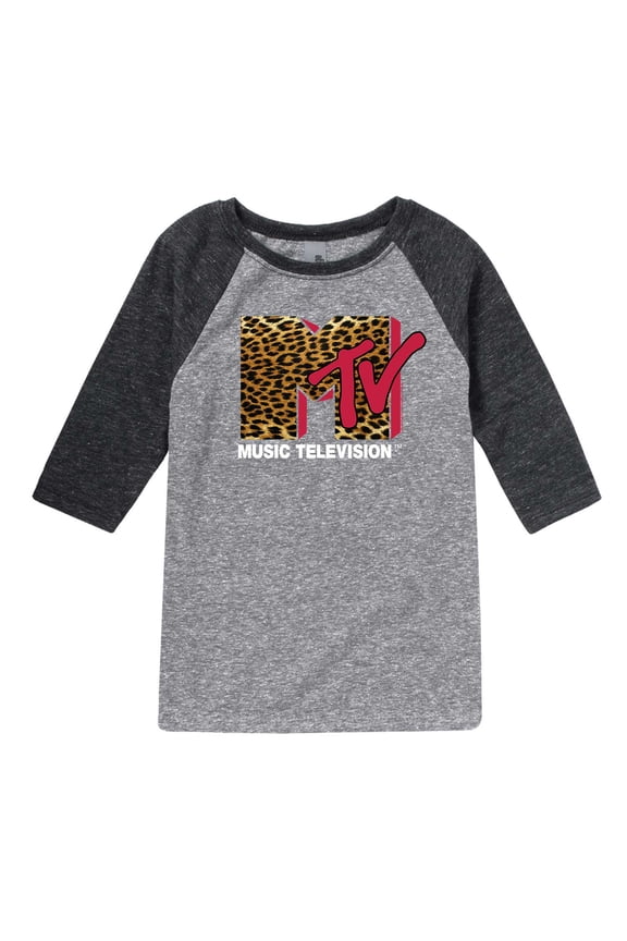 - Leopard Print MTV - Toddler And Youth Raglan