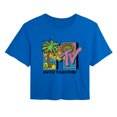 thumbnail image 1 of MTV Logo - 80s Beach - Juniors Cropped Graphic T-Shirt, 1 of 3