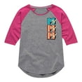 thumbnail image 1 of MTV Logo - American Flag - Toddler And Youth Girls Raglan Graphic T-Shirt, 1 of 4