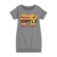 thumbnail image 1 of MTV Logo - Burger Logo - Toddler And Youth Girls Fleece Dress, 1 of 1