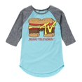 thumbnail image 1 of MTV Logo - Burger Logo - Toddler And Youth Girls Raglan Graphic T-Shirt, 1 of 5