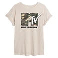 thumbnail image 1 of MTV Logo - Camo Logo - Juniors Oversized Graphic T-Shirt, 1 of 4
