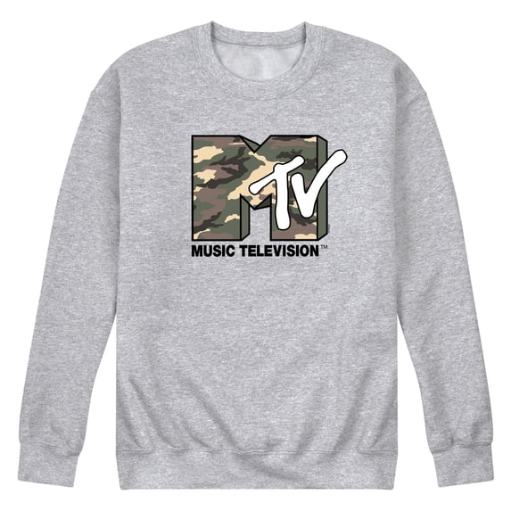 MTV Logo - Camo Logo - Men's Crew Fleece Sweatshirt