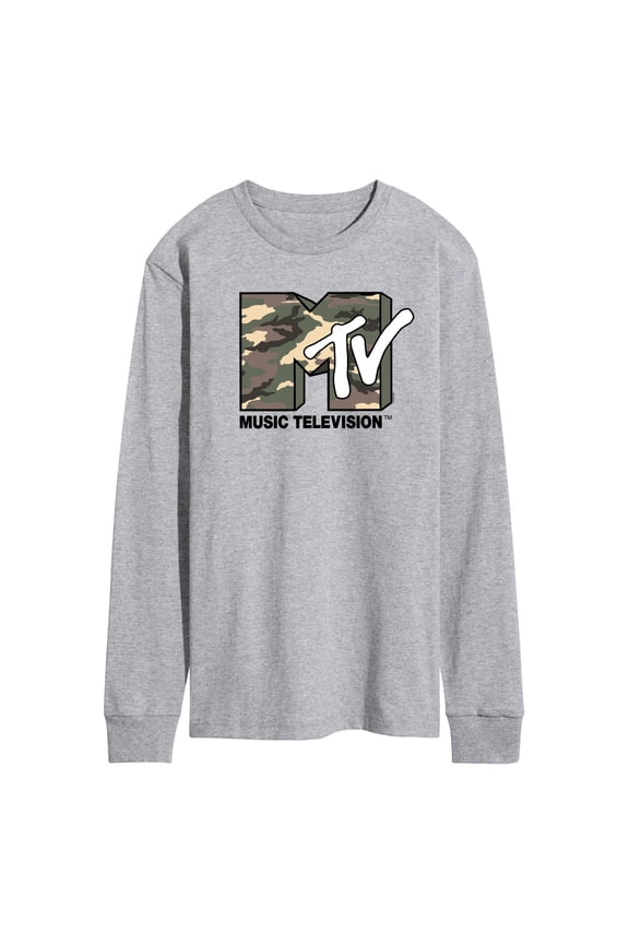 Logo - Camo Logo - Men's Long Sleeve Graphic T-Shirt