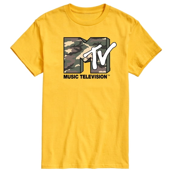 MTV Logo - Camo Logo - Men's Short Sleeve Graphic T-Shirt