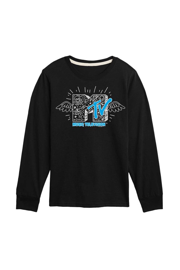 Logo - Doodle M - Toddler And Youth Long Sleeve Graphic T-Shirt