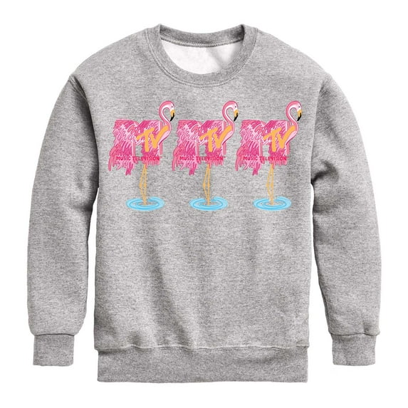 MTV Logo - Flamingos - Toddler And Youth Crewneck Fleece Sweatshirt