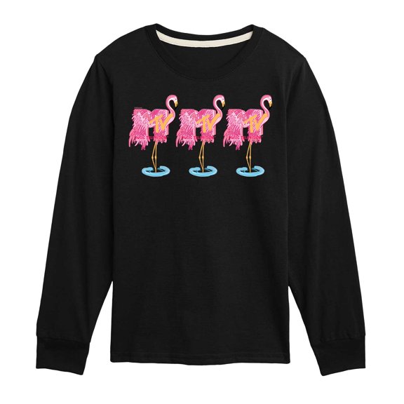 MTV Logo - Flamingos - Toddler And Youth Long Sleeve Graphic T-Shirt