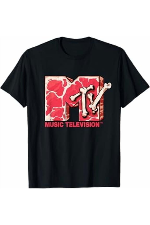 MTV Logo Flesh And Bones Raw Meat T-Shirt