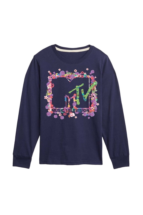 Logo - Floral M - Toddler And Youth Long Sleeve Graphic T-Shirt