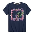 thumbnail image 1 of MTV Logo - Floral M - Toddler And Youth Short Sleeve Graphic T-Shirt, 1 of 5