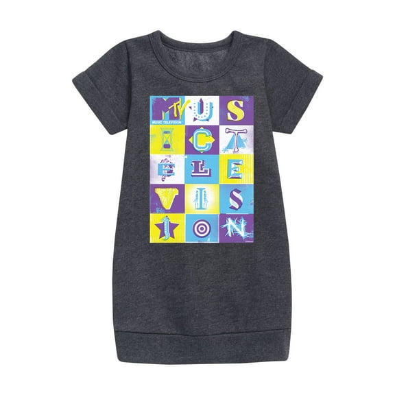 MTV Logo - Gig Poster - Toddler And Youth Girls Fleece Dress