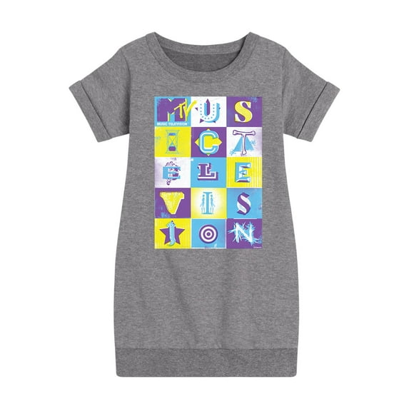 MTV Logo - Gig Poster - Toddler And Youth Girls Fleece Dress