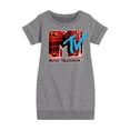 thumbnail image 1 of MTV Logo - Grunge Plaid - Toddler And Youth Girls Fleece Dress, 1 of 5
